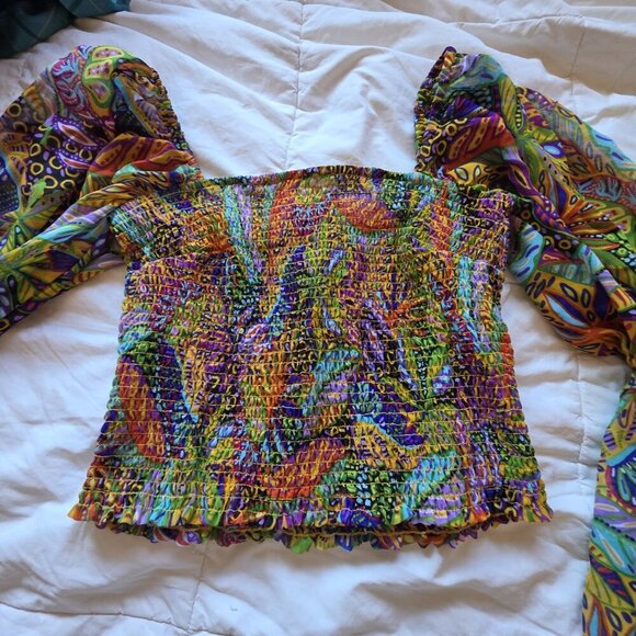 Live 4 Truth Butterfly Sleeve Top Boho Hippie Women's Size XLarge - Picture 2 of 9